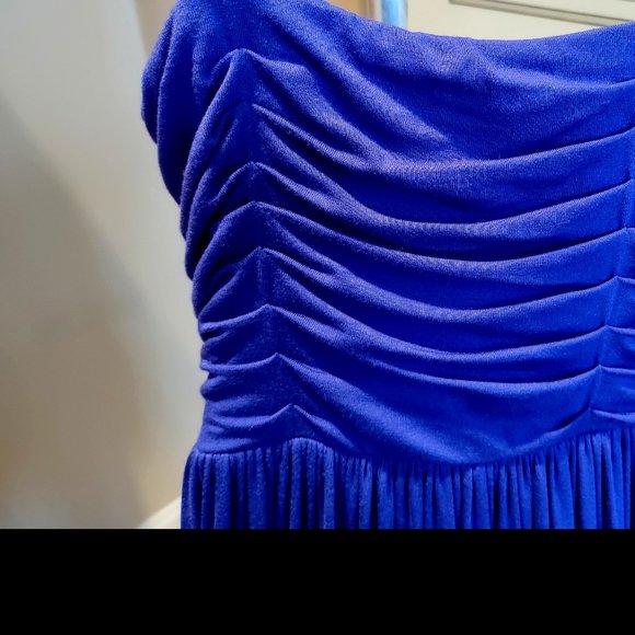 GUESS By Marciano Purple / Blue Elastic Top Size Small Maxi Dress w/ Pockets - Picture 8 of 10